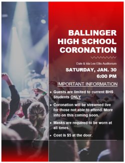 Ballinger High School Coronation